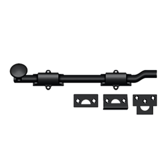 Deltana - 10'' Surface Bolt w/ Off-set, HD - Paint Black