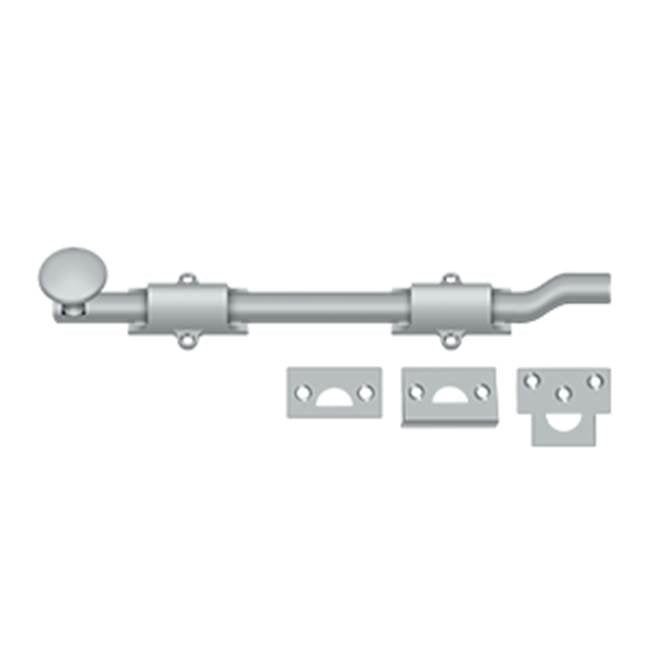 Deltana - 10'' Surface Bolt w/ Off-set, HD - Brushed Chrome