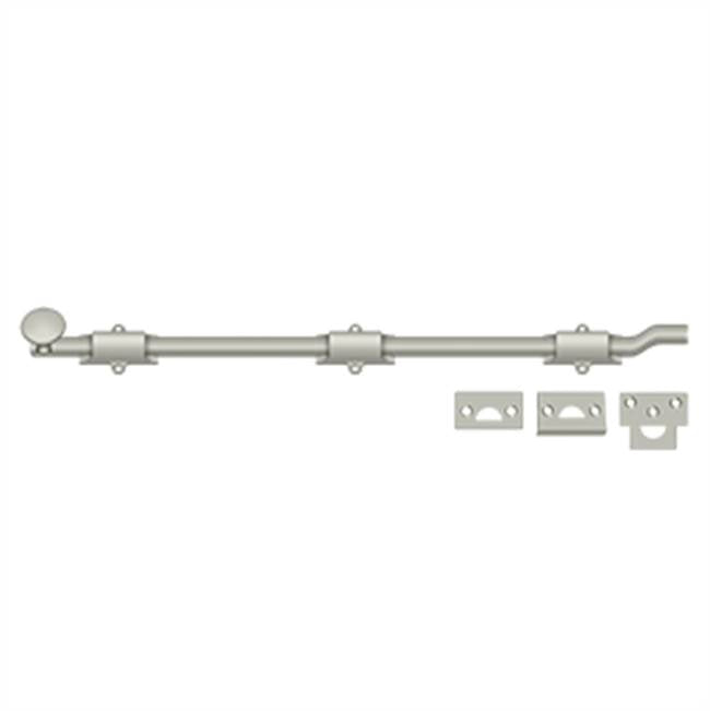 Deltana - 18'' Surface Bolt w/ Off-set, HD - Brushed Nickel