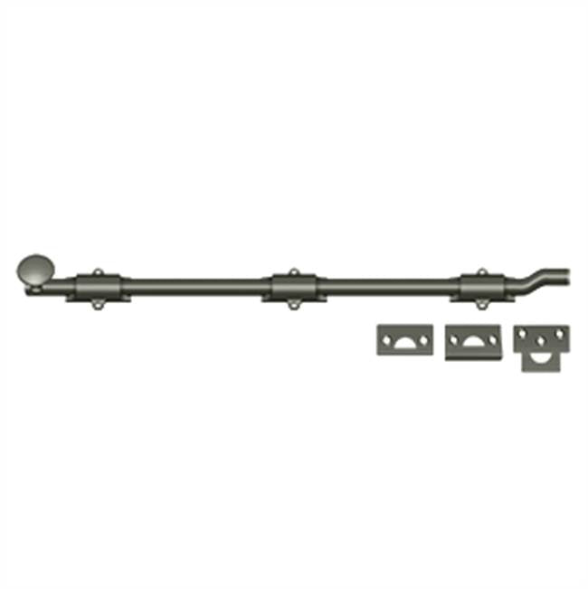 Deltana - 18'' Surface Bolt w/ Off-set, HD - Antique Nickel