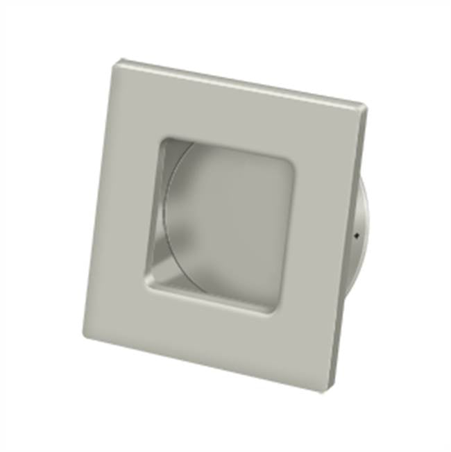 Deltana - Flush Pull, Square, HD, 2-3/4'' x 2-3/4'', Solid Brass - Brushed Nickel