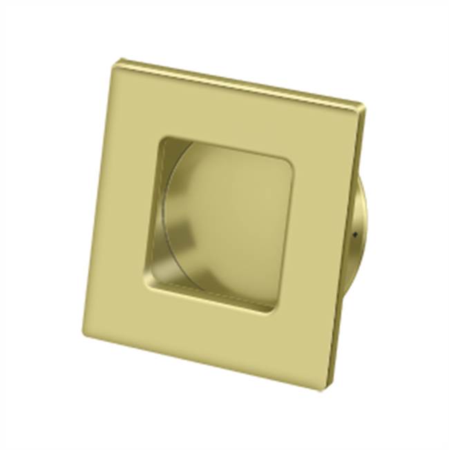Deltana - Flush Pull, Square, HD, 2-3/4'' x 2-3/4'', Solid Brass - Polished Brass