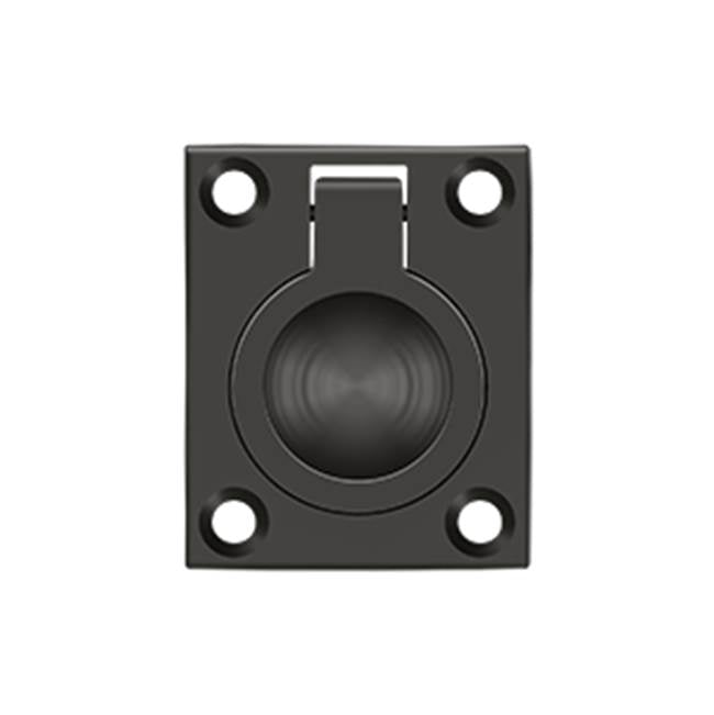 Deltana - Flush Ring Pull, 1-3/4'' x 1-3/8'' - Oil-rubbed Bronze