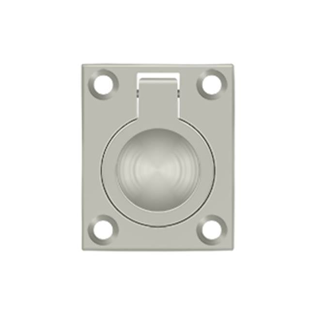 Deltana - Flush Ring Pull, 1-3/4'' x 1-3/8'' - Brushed Nickel