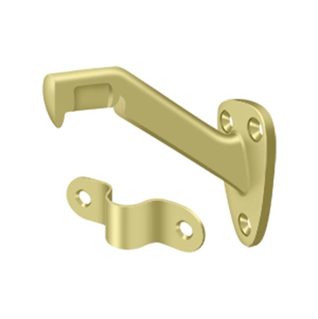 Deltana - Handrail Brackets, 3-3/8'' Projection - Polished Brass
