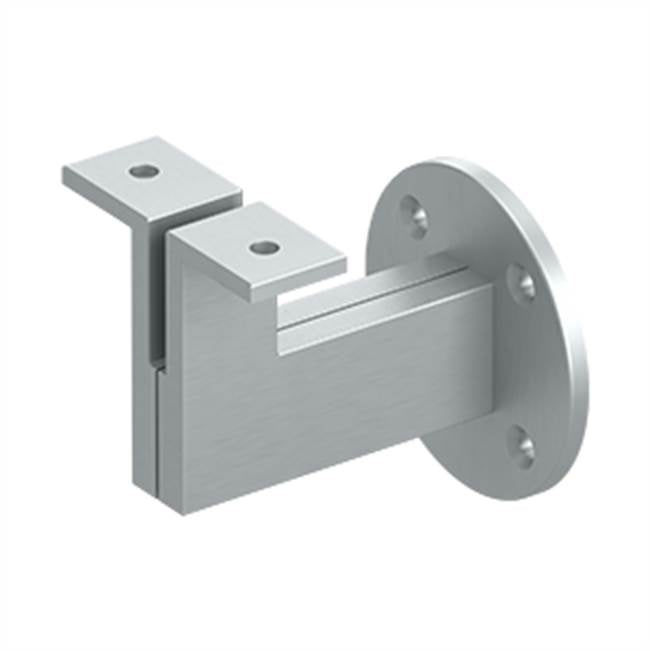 Deltana - Modern Handrail Bracket, 3-1/4'' Projection, Heavy Duty - Brushed Chrome