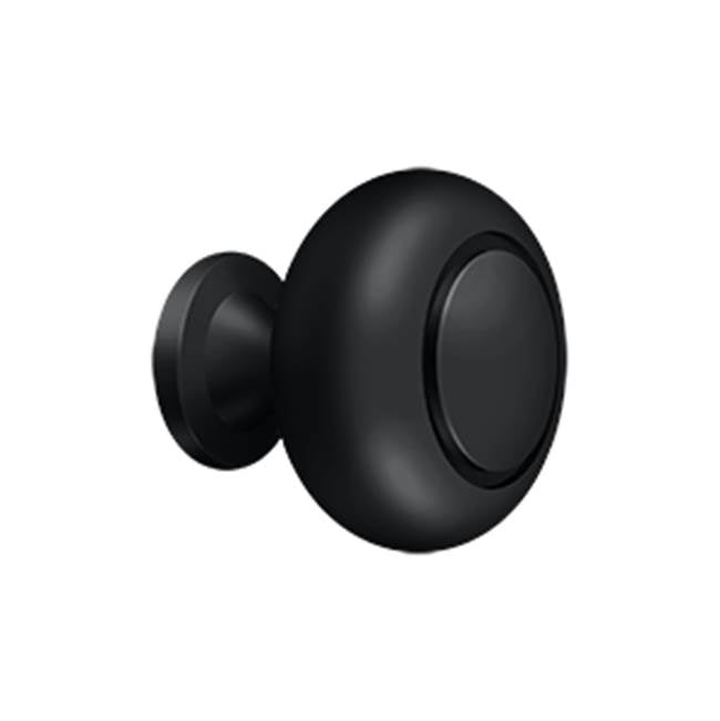 Deltana - Knob Round w/ Groove - Paint Black