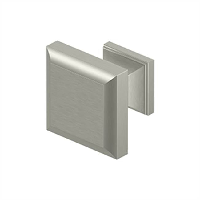 Deltana - Square Knob, Decorative, 1-3/16'' x 1-3/16'' - Brushed Nickel