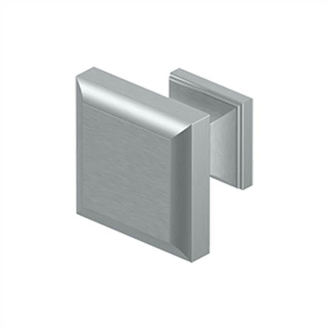 Deltana - Square Knob, Decorative, 1-3/16'' x 1-3/16'' - Brushed Chrome
