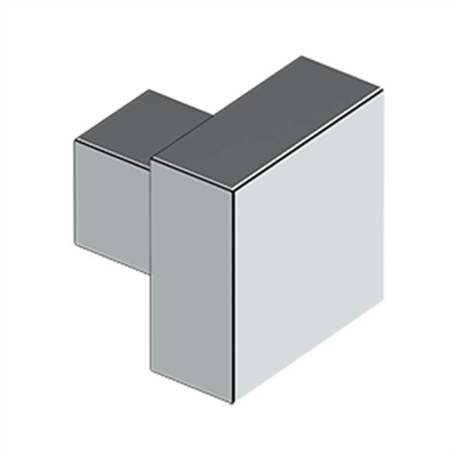 Deltana - MODERN SQUARE KNOB, 1-1/4'' x 1-1/4'', SOLID BRASS - Polished Chrome