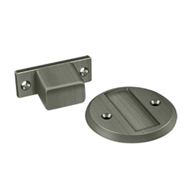 Deltana - Magnetic Door Holder Flush 2-1/2'' Diameter - Antique Nickel