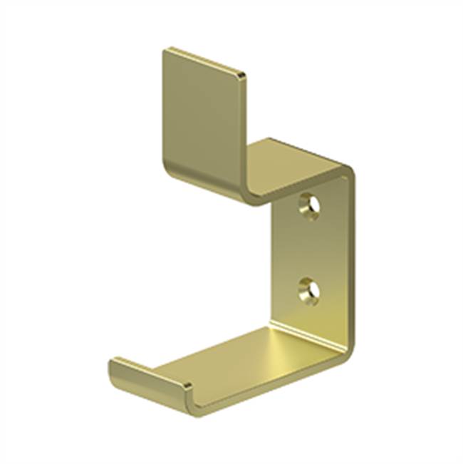Deltana - Heavy Duty, Modern Hook, 2-5/8'' Projection - Polished Brass