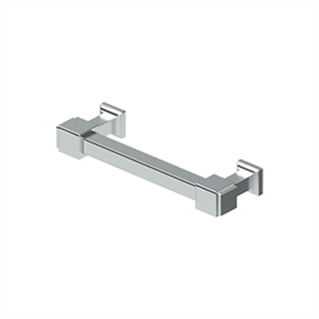 Deltana - Decorative Cabinet Pull 4'', Manhattan, Solid Brass - Polished Chrome
