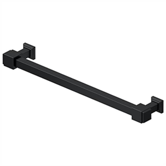 Deltana - Decorative Cabinet Pull 7'', Manhattan, Solid Brass - Paint Black
