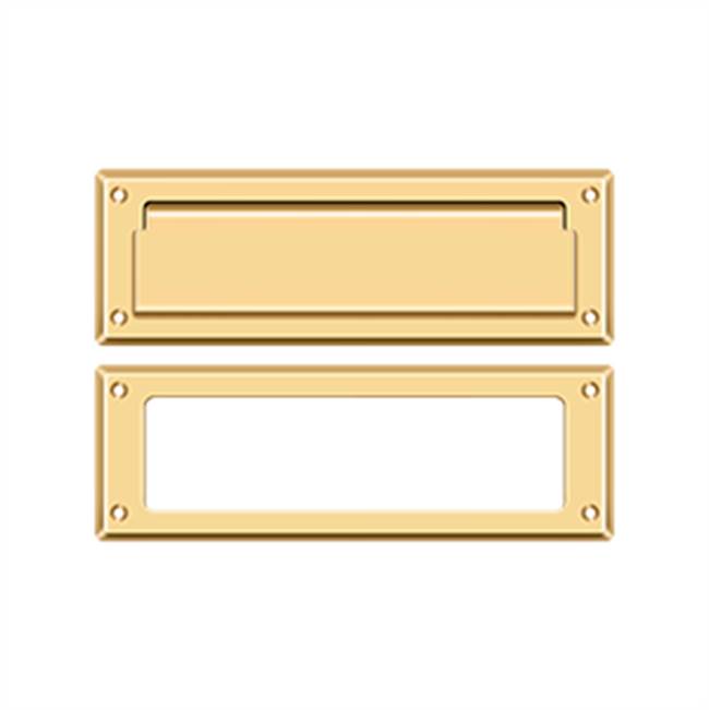 Deltana - Mail Slot 8-7/8'' with Interior Frame - PVD Polished Brass