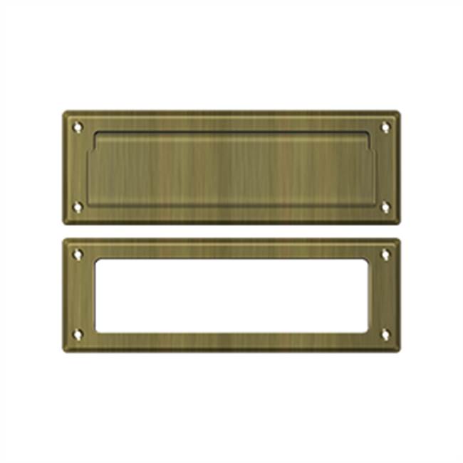Deltana - Mail Slot 8-7/8'' with Interior Frame - Antique Brass