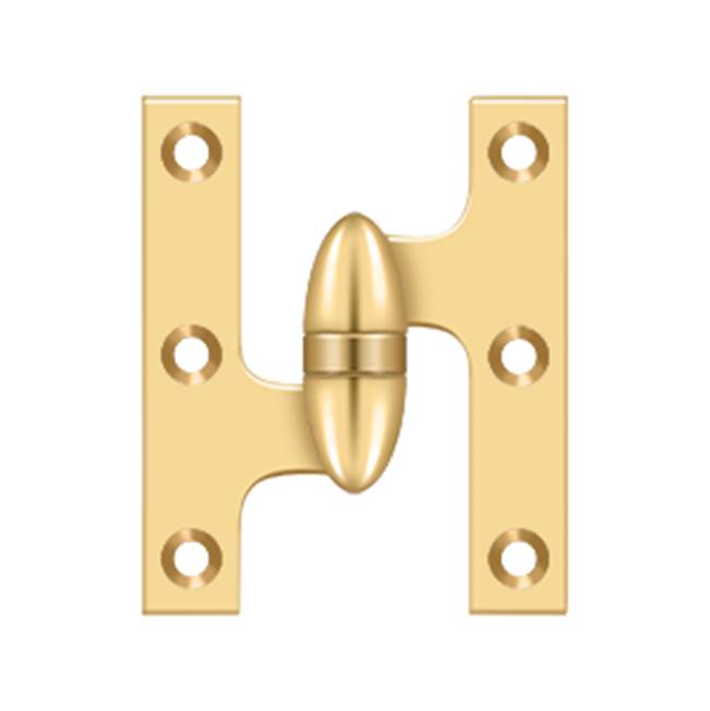 Deltana - 3'' x 2-1/2'' Hinge - PVD Polished Brass