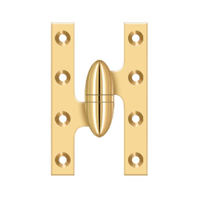 Deltana - 5'' x 3-1/4'' Hinge - PVD Polished Brass