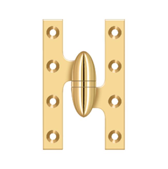 Deltana - 5'' x 3-1/4'' Hinge - PVD Polished Brass