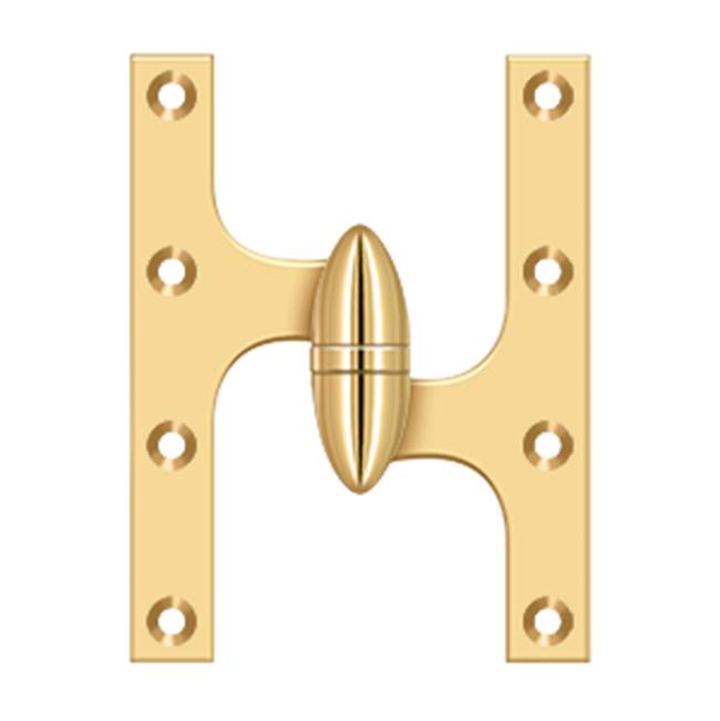 Deltana - 6'' x 4-1/2'' Hinge - PVD Polished Brass