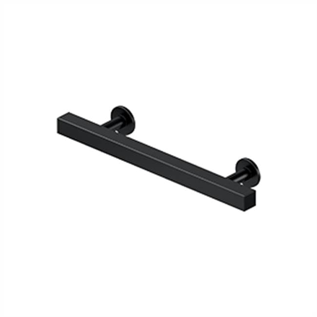 Deltana - Contemporary Cabinet Pull 4'', Pommel, Solid Brass - Paint Black