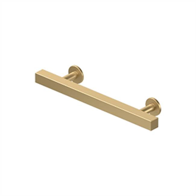 Deltana - Contemporary Cabinet Pull 4'', Pommel, Solid Brass - Brushed Brass