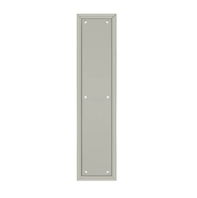 Deltana - Framed Push Plate, HD, 3 1/2'' x 15'' - Brushed Nickel