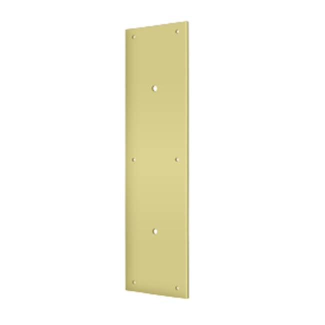 Deltana - Push Plate 15'' for 8'' Door Pull - Polished Brass