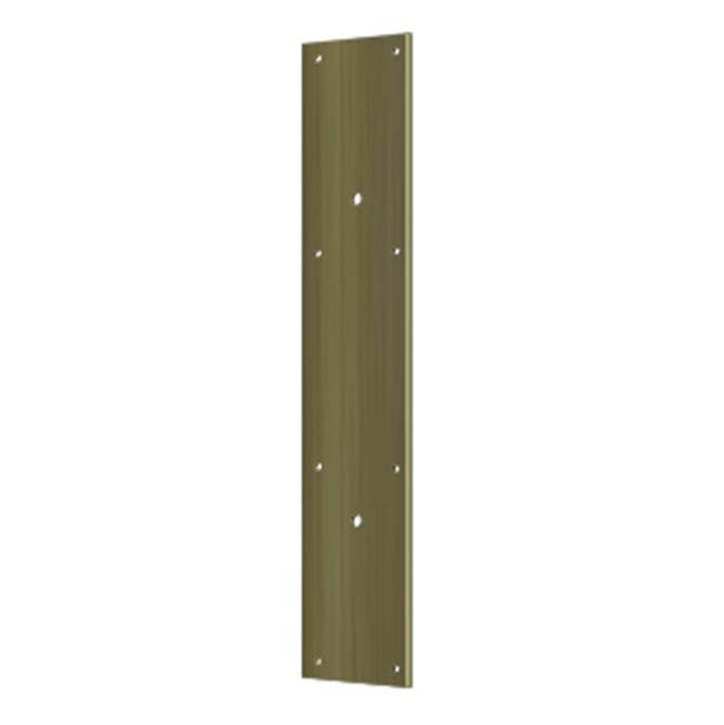 Deltana - Push Plate 20'' for 10'' Door Pull - Antique Brass