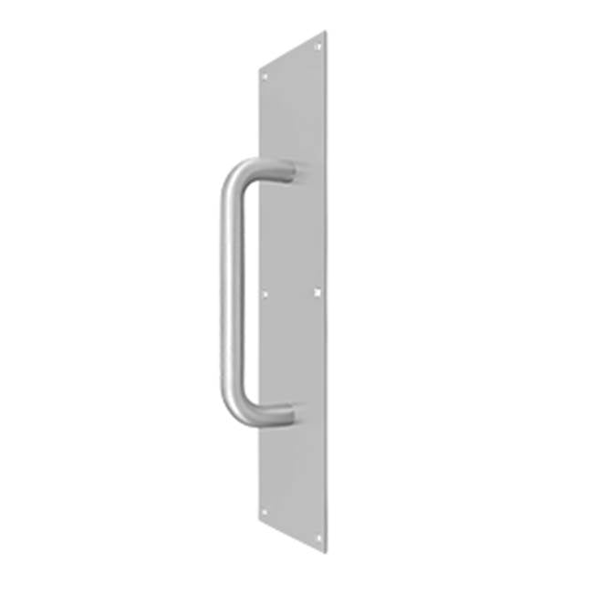 Deltana - Pull Plate with Handle 4'' x 16'' S/S - Brushed Stainless