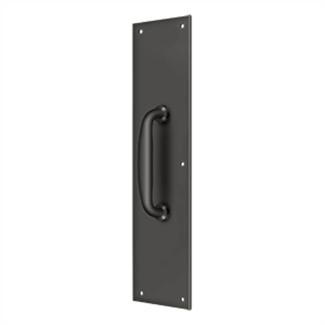 Deltana - Push Plate w/ Handle 3-1/2'' x 15 '' - Handle 5-1/4'' - Oil-rubbed Bronze