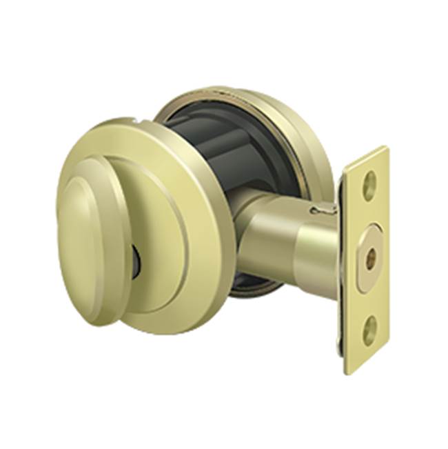 Deltana - Solid Brass Port Royal Deadbolt Lock Grade 2 - Polished Brass