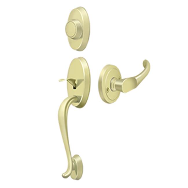 Deltana - Riversdale Handleset with Chapelton Lever Dummy - Polished Brass