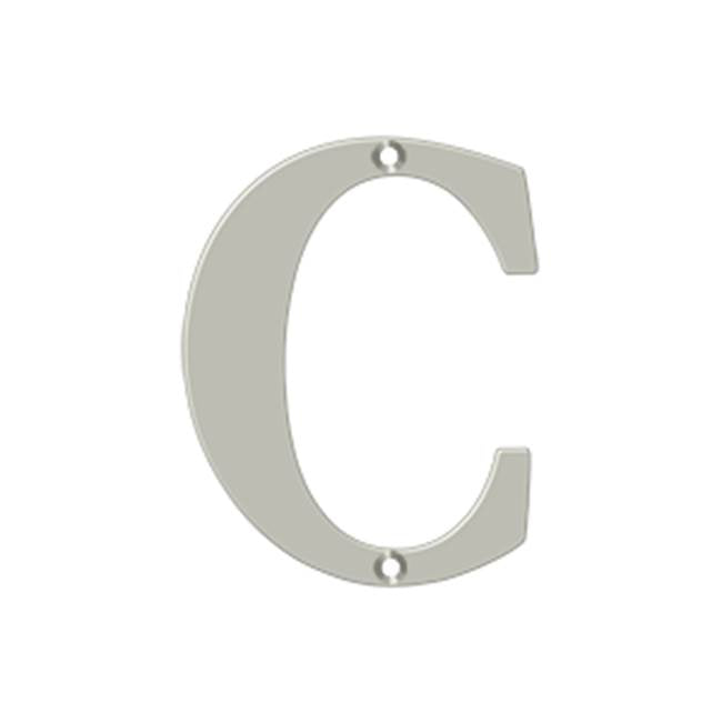 Deltana - 4'' Residential Letter C - Brushed Nickel