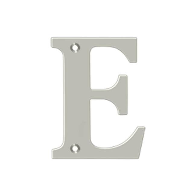 Deltana - 4'' Residential Letter E - Brushed Nickel