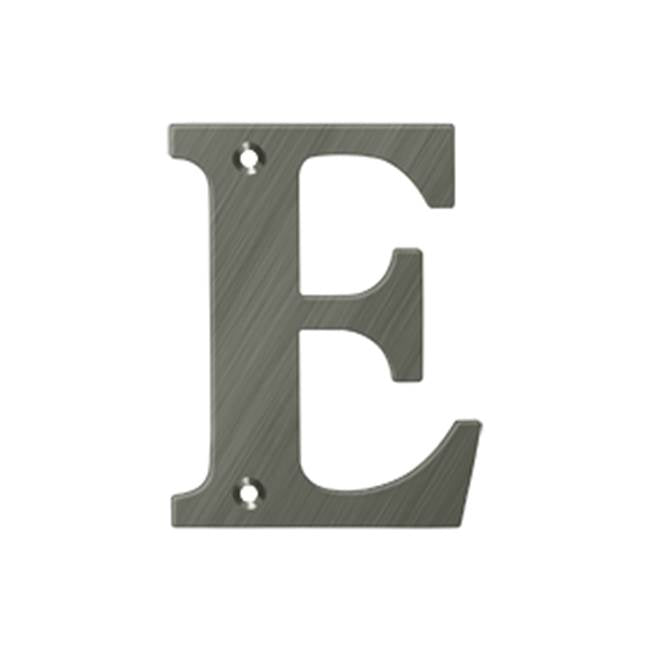 Deltana - 4'' Residential Letter E - Antique Nickel