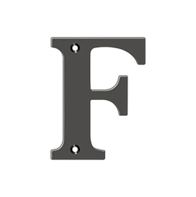 Deltana - 4'' Residential Letter F - Oil-rubbed Bronze