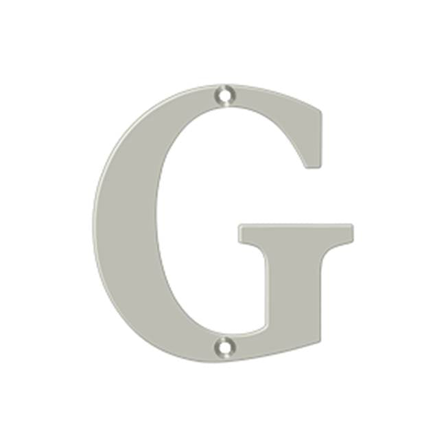 Deltana - 4'' Residential Letter G - Brushed Nickel