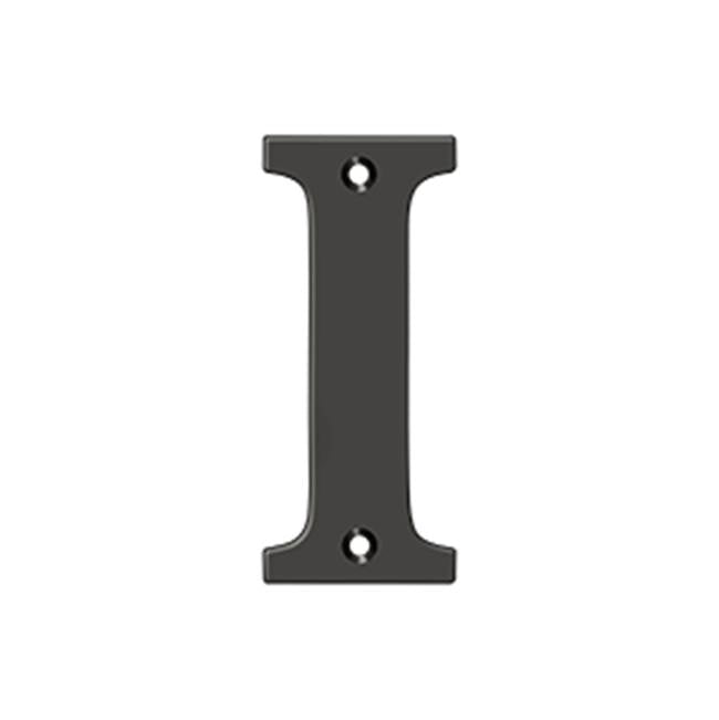 Deltana - 4'' Residential Letter I - Oil-rubbed Bronze