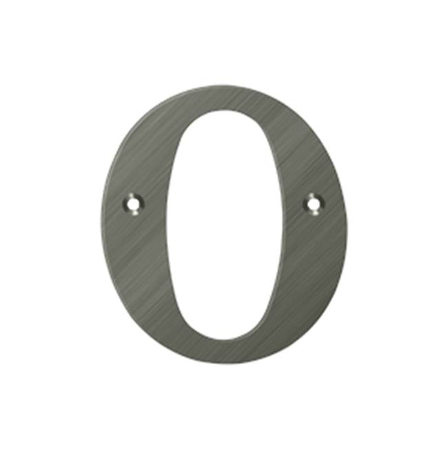 Deltana - 4'' Residential Letter O - Antique Nickel