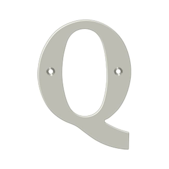 Deltana - 4'' Residential Letter Q - Brushed Nickel