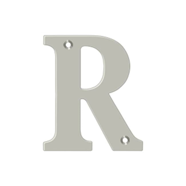 Deltana - 4'' Residential Letter R - Brushed Nickel
