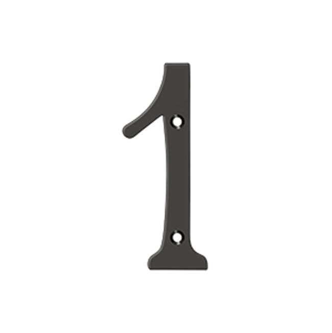 Deltana - 4'' Numbers, Solid Brass - Oil-rubbed Bronze