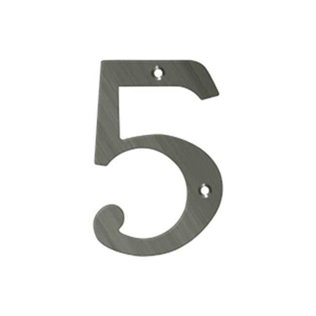 Deltana - 4'' Numbers, Solid Brass - Antique Nickel