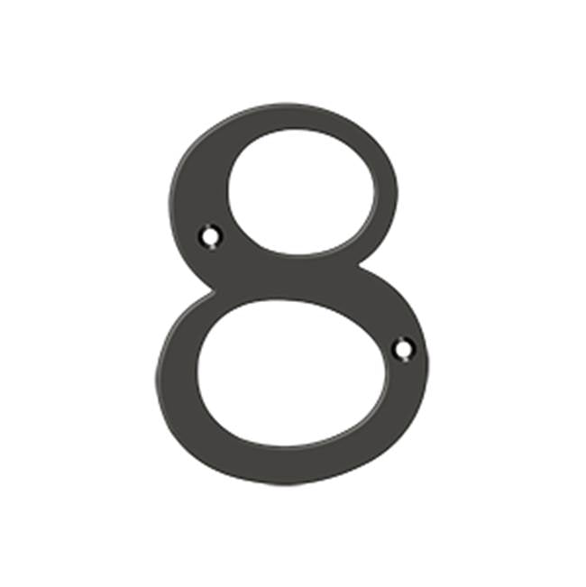 Deltana - 4'' Numbers, Solid Brass - Oil-rubbed Bronze