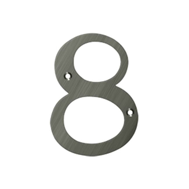 Deltana - 4'' Numbers, Solid Brass - Antique Nickel