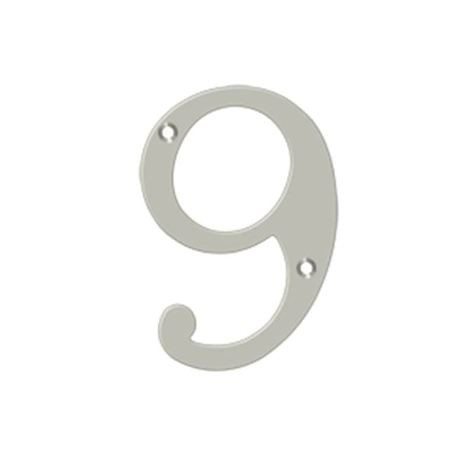 Deltana - 4'' Numbers, Solid Brass - Brushed Nickel