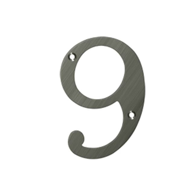 Deltana - 4'' Numbers, Solid Brass - Antique Nickel