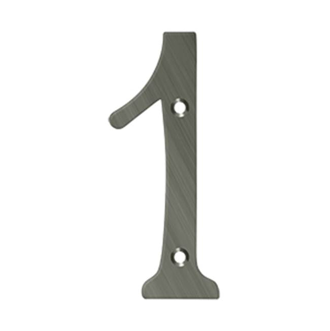 Deltana - 6'' Numbers, Solid Brass - Antique Nickel