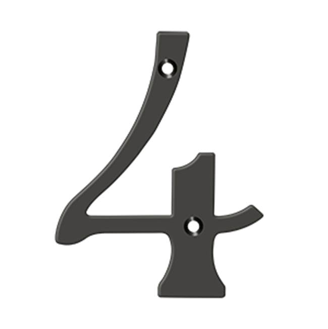 Deltana - 6'' Numbers, Solid Brass - Oil-rubbed Bronze